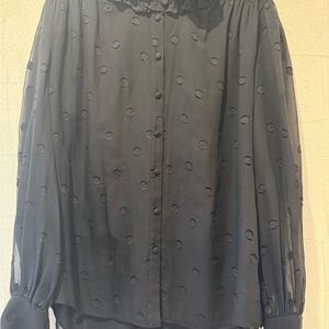 Kate Spade Black Sheer Blouse